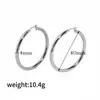Estilo INS aretes de acero inoxidable aretes chapados en oro de 18K alto sentido círculo aretes huecos aretes exagerados aretes al por mayor