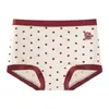 Cuecas Boxer Vermelhas para Mulheres, 10A Antibacteriana, Forro de Algodão, Ano do Cavalo 2026, Roupa Íntima Festiva e de Boa Sorte