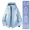 Jaqueta esportiva outdoor três em um Tecyun masculina para outono/primavera, à prova de vento e resistente à água, adequada para caminhadas e viagens