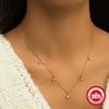 Collar de Clavícula de Plata Esterlina S925 con Diamantes Incrustados de Estrella de Cuatro Puntas Europeo y Americano Más Vendido Collar de Diseño de Nicho Elegante