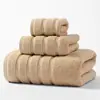 Venta al por mayor transfronteriza Toalla de algodón Toalla de baño Toalla cuadrada Juego de tres piezas Toalla de baño gruesa de algodón puro Venta al por mayor transfronteriza
