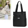 Bolsa de Lona con Logo Impreso, Bolsa Cruzada de Gran Capacidad, Bolsa Ecológica con Cremallera de Cuero, Producción de Bolsa Tote Vertical