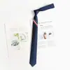 Estilo Cyndi Wang Corbata Gris Tb Perezosa Sin Nudo Estilo JK Universitario Rayas Corbata Pequeña para Mujeres Estilo Pareja Atada a Mano para Hombres