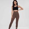 Calça Yoga Cintura Alta Legging de Quadril Sem Costura Treino Fitness Roupa de Yoga Feminina