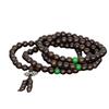 Polvo Madera Vietnam Madera de Águila Cuero Madera Negra Pulsera de 108 Cuentas Cuero Madera Negra Cuentas Joyería Cuentas