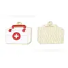 Día de la Enfermera Joyería DIY Accesorios de Aleación Bolsa de Suministros Médicos Colgante Ambulancia Termómetro Llavero Hecho a Mano
