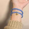 Pulsera Simple Dorada de Cascabeles Dobles Verano Pulsera Antigua Hanfu con Punto Escénico Más Vendida Regalo para Novia Venta al por Mayor