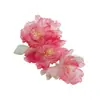 2026 Nuevo Estilo Vintage Primavera Diseño Original Pura Hecho a Mano Rojo Degradado Pinza para el Cabello de Seda Accesorio para el Cabello Hanfu con Adornos Florales