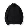 Brushka Simple Estilo Japonés Retro Tejido Jacquard Cuello Alto Cárdigan Otoño e Invierno Tejidos Chaqueta para Hombre y Mujer 1001