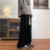Calças vinho design oversized estilo americano calças hiphop masculinas calças rasgadas vintage antigas