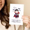 Compra directa transfronteriza de tarjetas de felicitación de Halloween, lindas tarjetas de mensaje de bendición festiva de vampiro con juego de sobres