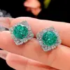 2025 Nueva Joyería Zhuangshengsheng Base de Cobre Chapado en Oro Simulada Verde Para Milenio Conjunto Elegante Piedra Principal 16-10m