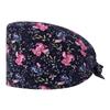 Gorro de trabajo para pediatra con estampado de dibujos animados, gorro quirúrgico de algodón, estampado de enfermera femenina, banda elástica ajustable