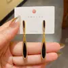 Brincos longos em formato de gota, ousados e estilosos, com um toque de luxo, versáteis para o dia a dia, brincos minimalistas populares