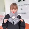 Ins Celebridade da Internet Estilo Coreano Cachecol de Pelúcia Inverno Versátil Lindo para Meninas Gola de Pele Sintética de Coelho Rex Cachecol Quente de Tricô