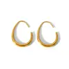 Moda Europea y Americana Pendientes de Acero Inoxidable con Forma de Huevo para Mujer Pendientes Modernos con Estilo Ins Minimalista Accesorios para Orejas