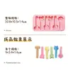 Molde de Silicone com 6 Peças em Formato de Animal para Balas Mastigáveis Longas Ferramenta para Fazer Doces Difíceis de Mastigar