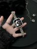 Correa de metal con diamantes de nicho fino para Apple Watch 8, compatible con Apple Watch 765432se para mujer.