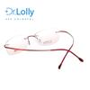 DR.LOLLY gafas sin montura ultraligeras de titanio puro gafas anti luz azul montura de gafas Danyang anti-radiación gafas color rubor