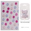Luz para nail art que muda de cor Joia de unha Camélia 2022 novo rede social mágica Aurora flor rosa tridimensional acessórios