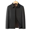 Nueva Chaqueta de Otoño para Hombre Tallas Grandes Solapa Ejecutiva de Mediana Edad Ropa de Padre de Gama Alta Ropa de Algodón Abrigo de Algodón Holgado para Hombre Ropa de Abrigo