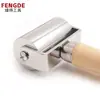 Herramientas de Cuero Hechas a Mano DIY Rodillo Rodillo de Borde Prensador de Bordes Mango de Madera Rodillo Rodillo para Pegar Cuero Tamaño Pequeño