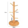 Portavasos de Bambú Estante para Tazas Organizador de Almacenamiento Hogar Cocina Almacenamiento Estante para Vasos de Agua Drenaje Producto de Bambú para el Hogar