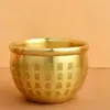 Pote "Cem Bênçãos" de latão puro, pote de arroz da sorte, ornamento atrai-riqueza, tigela tesouro para geladeira, decoração de mesa para sala de estar e escritório
