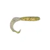 Isca saia canelada de minhoca macia com cauda encaracolada para pesca em mar, adequada para robalo, peixe mandarim e cabeçudo; isca macia de cauda encaracolada de tamanho micro para pesca de fundo