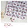 Arte de Uñas Diamantes de Cristal Irregulares Rosa de Fondo Puntiagudo, Diamantes de Corazón Inclinados, Decoraciones para Uñas de Gota de Agua con Forma de Hacha, Aurora