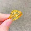 Tienda de Oro Mismo Estilo Anillo de Oro Antiguo con Esmalte de Diamante Verde Forma de Gota de Agua para Mujer Anillo Abierto Creativo de Estilo Lujo Ligero Huevo de Paloma