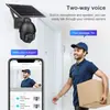 Cámara Solar 4G Exterior 360 grados PTZ Red Visión Nocturna Teléfono Móvil Remoto Hogar Inalámbrico Monitor