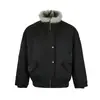 Jaqueta Yisheng Yishen de Inverno Retro com Gola de Pelo Gola Alta Estilo Montanha Solta Acolchoada com 90% de Penugem para Homens e Mulheres