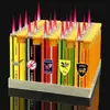 Bolsa con logo de coche pegatina de pintura encendedor a prueba de viento personalidad familia supermercado encendedor desechable explosión de correo a prueba de