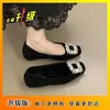 Sapatilhas Elegantes Estilo Coreano com Strass e Salto Escondido Outono/Inverno 2025 Sapatilhas Baixas Slip-On para o Dia a Dia Estilo Francês