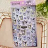 Meilekuro Monstruo de Agua Pegatina Dibujo Animado Perro Blanco Pequeño Pegatina de PVC Pegatina para Vidrio Pegatina para Diario DIY Modelo Nuevo