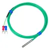 Termopar impermeable tipo K ranura de rodadura sonda 4*30mm/5*30mm cable de medición de temperatura de múltiples hilos flexible de silicona tipo K para detección de temperatura