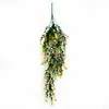 Planta Decorativa Artificial de Eucalipto, Flores Pequeñas y Enredadera Verde, Montada en Pared, 69 Piezas