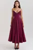 Vestido de Mujer Cruzado Europeo y Americano Primavera 2026 Sexy Chica Caliente Sin Mangas Longitud Media Color Sólido Vestido Tubo para Mujer