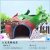 Casa Refugio Cangrejo Ermitaño Bosque Coral Concha de Coco Tronco de Árbol Agujero Reptil Caja para Mascotas Trepadoras Adornos de Paisajismo Casa Piña Objeto para Trepar