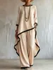 Moda Europea y Americana 2026 Conjunto Holgado Nuevo para Mujer Color Sólido Verano Manga Murciélago Bata Conjunto de Dos Piezas Estilo Casual Elegante