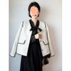 Hada Famosa 2025 Primavera Nuevo Estilo Pequeña Fragancia Estilo Celebridad Elegante Chaqueta Corta Lentejuelas