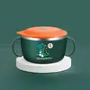 Aço inoxidável 304 Louça infantil 316 Tigela de arroz com isolamento tigela de isolamento para comida complementar orelha dupla resistente a quedas bebê comendo tigela dupla
