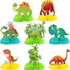 Decoración de Fiesta de Cumpleaños de Dinosaurios para Niños Suministros de Decoración para Fiesta de Cumpleaños Temática de Dinosaurios Centro de Panal Ensamblado