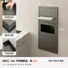 Papelera de Acero Inoxidable Nicho de Pared Empotrado Baño Inodoro Nicho de Pared Gabinete al Lado del Inodoro Estante de Almacenamiento Caja de Pañuelos Fija