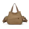 Bolso de lona de gran capacidad para mujer, bolso de hombro casual versátil, bolso tote simple para el día a día, bolso cruzado de moda