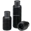 Tornillos de Máquina Convexa Negros de Acero Inoxidable 304, Tornillos Prisioneros Cilíndricos de Extremo con Socket Hexagonal, Tornillos sin Cabeza M3M4M5