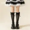 Calcetines Lolita de Encaje Blanco para Mujer, Estilo Media Pantorrilla, Calcetines Largos de Encaje JK, Medias Estilo Japonés, Al Por Mayor en Stock