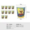 Novo Tema Bebê Bob Esponja Patrick Decoração de Festa de Aniversário Infantil Kit Prato Descartável Copo de Papel Kit