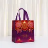 Gran Venta Bolsa Tote Estampada Diwali Bolsa de Empaque para Compras No Tejida Bolsa para Fiesta Navideña Regalo de Cumpleaños Venta al por Mayor